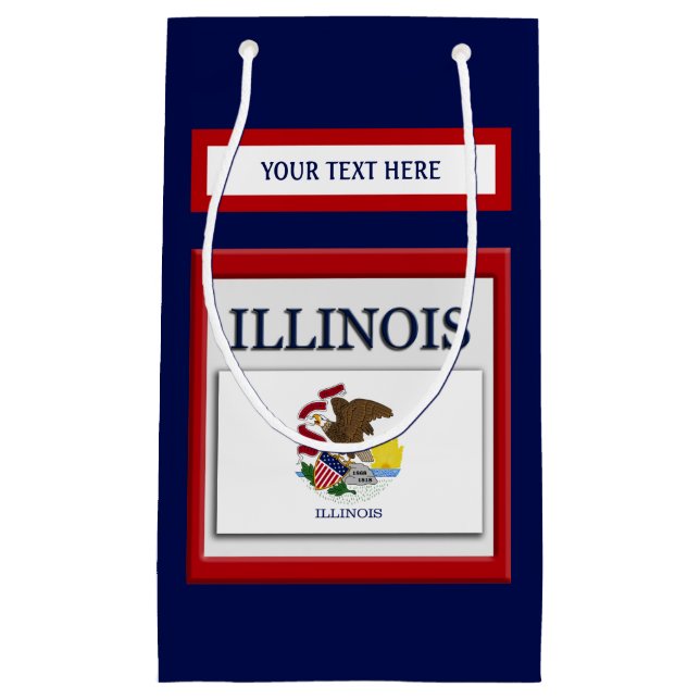 Illinois State Flag Design Small Gift Bag (Front)