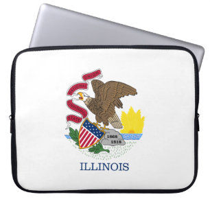 Illinois State Flag Laptop Sleeve