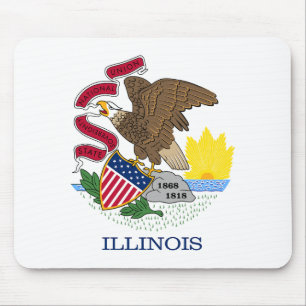 Illinois State Flag Mouse Pad