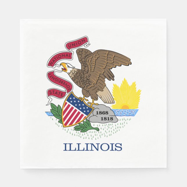 Illinois State Flag Napkin (Front)