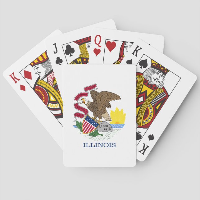 Illinois State Flag Playing Cards (Back)