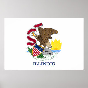 Illinois State Flag Poster