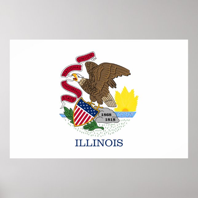 Illinois State flag Poster (Front)
