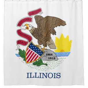 Illinois State Flag Shower Curtain