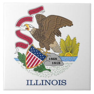 Illinois State Flag Tile