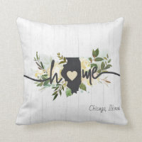Illinois State Personalised Your Home City Rustic