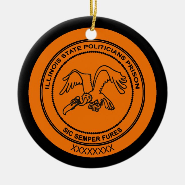Illinois State Politicians Prison Ceramic Ornament (Front)
