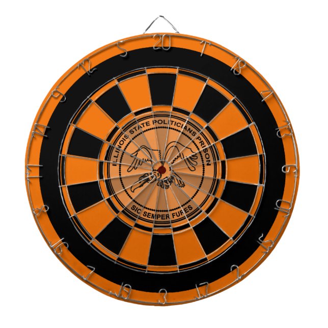 Illinois State Politicians Prison Dartboard (Front)