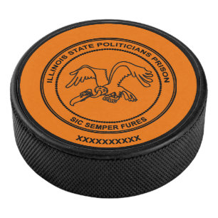 Illinois State Politicians Prison Hockey Puck