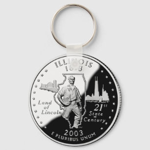 Illinois State Quarter Key Ring