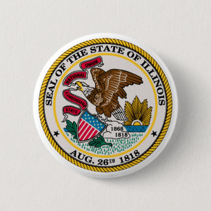 Illinois State Seal 6 Cm Round Badge