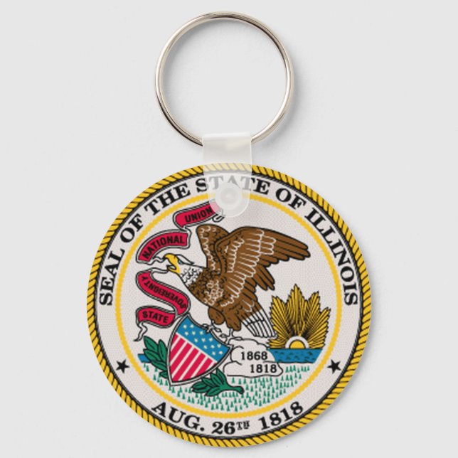 Illinois State Seal Key Ring (Front)