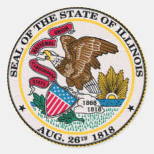 Illinois state seal stickers