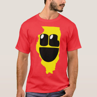 Illinois States of Happynes Illinois Smiling Face T-Shirt