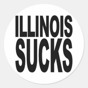 Illinois Sucks Classic Round Sticker