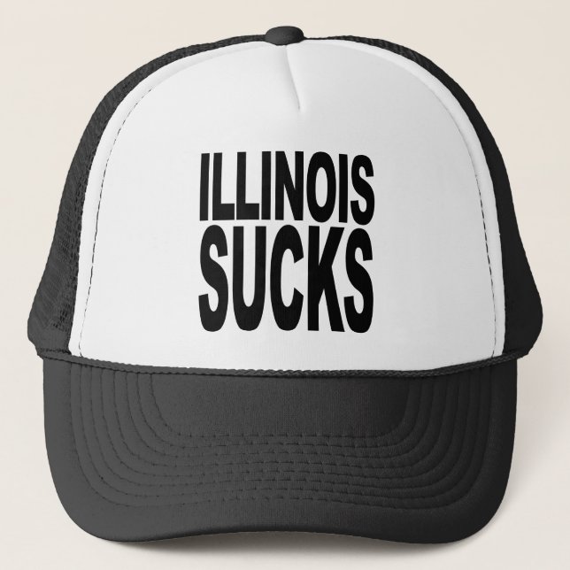 Illinois Sucks Trucker Hat (Front)