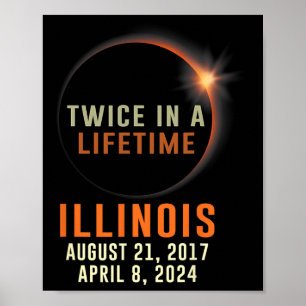 Illinois Total Solar Eclipse Twice In A Lifetime 2 Poster