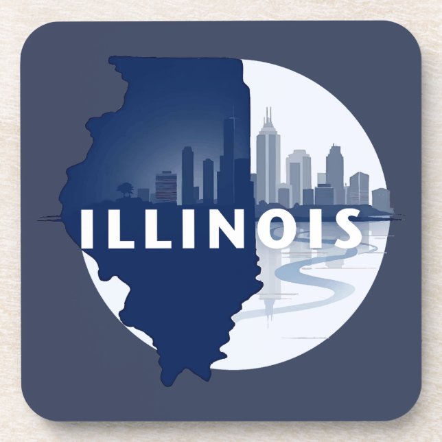 Illinois United States of America Coaster (Front)