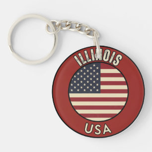 Illinois United States of America Key Ring