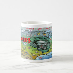 Illinois USA Map Coffee Mug