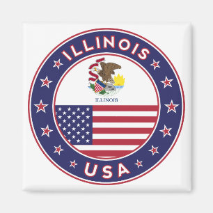Illinois, USA States, Illinois t-shirt Magnet