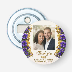 Illinois Violet Wedding Bottle Opener