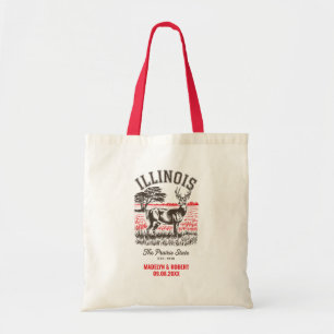 Illinois Wedding Welcome Bag, Destination Wedding Tote Bag