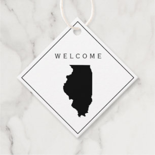 Illinois Welcome Bag Gift Tag for Wedding Weekend