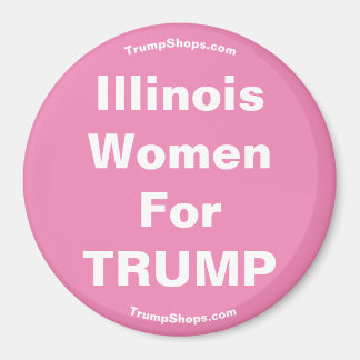 Illinois Women For TRUMP Pink Magnet