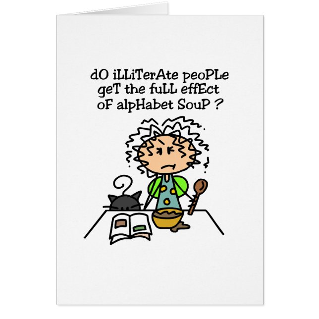 Illiterate People Humour (Front)