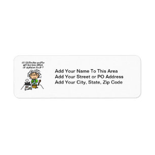 Illiterate People Humour Return Address Label