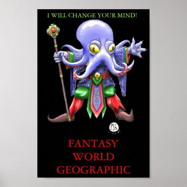 ILLITHIDMON CHIBI MIND FLAYER FANTASY WORLD GEO POSTER (Front)