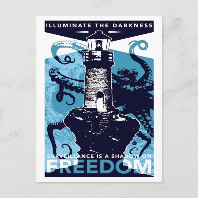 Illuminate the darkness, vintage postcard (Front)