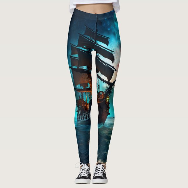 Illuminate your wardrobe with the Eclipse All-Over Leggings (Front)