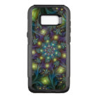 Illuminated Abstract Shiny Teal Purple Fractal Art