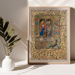 Illuminated Annunciation Poster with Gold Foil<br><div class="desc">Embrace the timeless elegance and spiritual resonance with our Vintage Illuminated Annunciation Poster. This exquisite piece of art captures the sacred moment of the Annunciation, featuring the Virgin Mary and Angel Gabriel in a classic illustration reminiscent of mediaeval manuscripts. Adorned with a vintage illuminated border that draws from both Persian...</div>