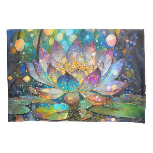 Illuminated Blooming Lotus Flower Pillowcase