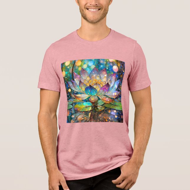 Illuminated Blooming Lotus Flower Tri-Blend Shirt (Front)