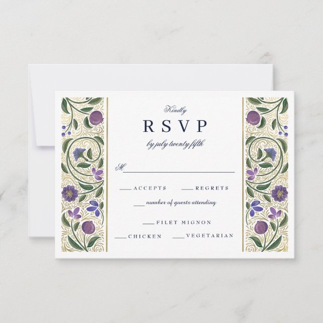 Illuminated Border Wedding RSVP (Front)