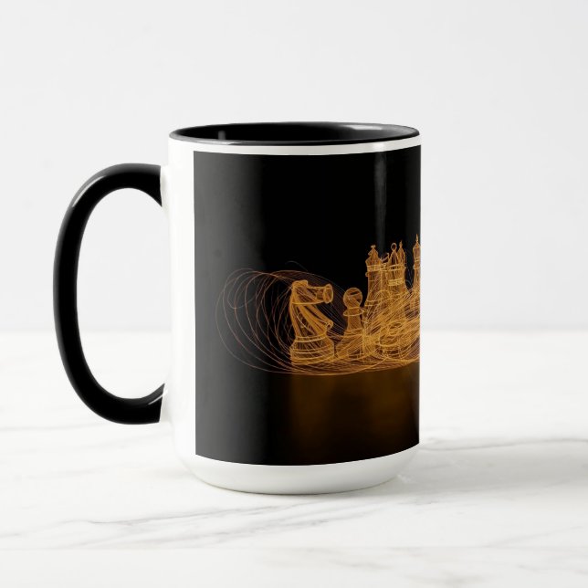 Illuminated Chess Pieces Mug (Left)