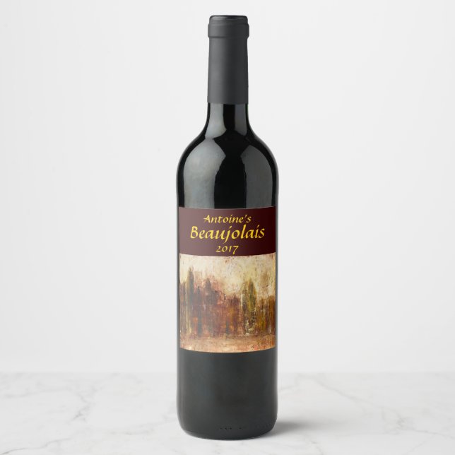 Illuminated City Landscape Wine Label (Front)