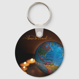 Illuminated desk globe keychain