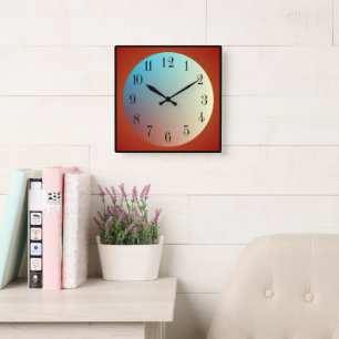 Illuminated Effect Moon /Red Black >Wall Clock