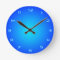 Illuminated Effect on Blue Aqua Kitchen Clocks