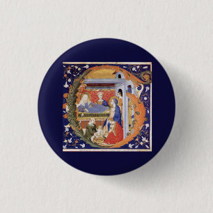Illuminated Initial G 3 Cm Round Badge