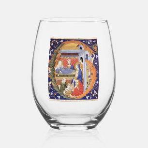 Illuminated Initial G Stemless Wine Glass