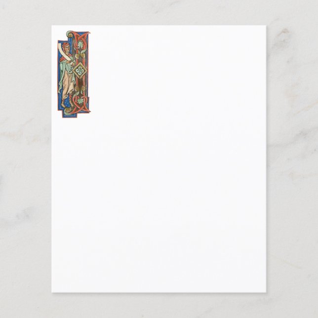 Illuminated Initial I paper (Front)