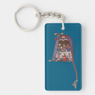 Illuminated Initial N Key Ring