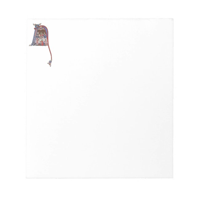 Illuminated Initial N Notepad (Front)