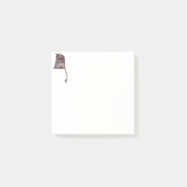 Illuminated Initial N Post-it Notes (Front)